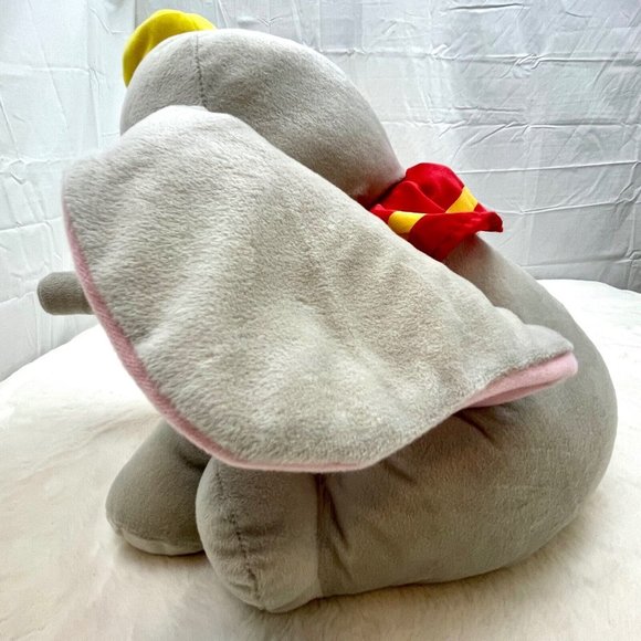 Disney Resorts Dumbo Elephant 15" Plush Stuffed Toy Gray Pink Yellow - Picture 6 of 11